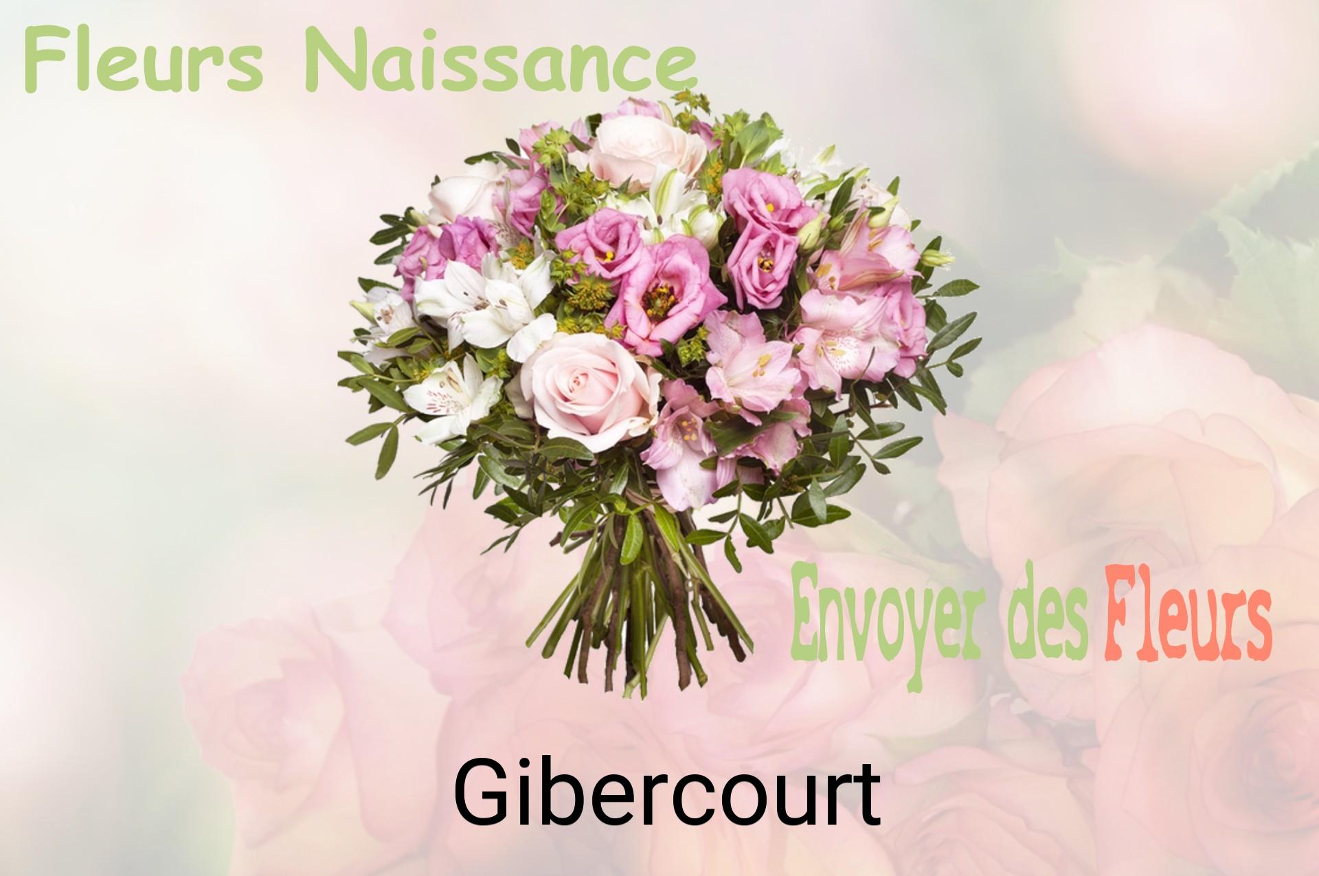 Bouquet de fleurs de naissance livré à Gibercourt
