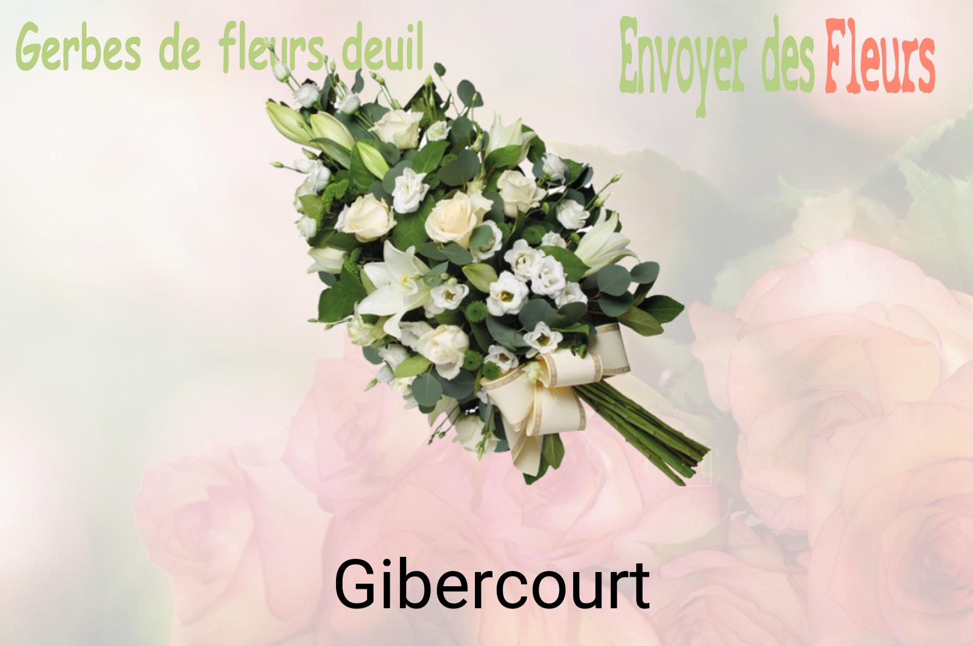 Gerbe de fleurs de deuil livrée à Gibercourt